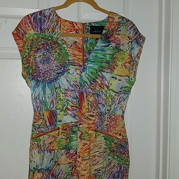 Ark & Co. abstract print dress Sz S EUC - Picture 2 of 6